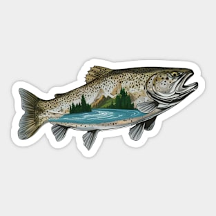 Brown Trout Sticker